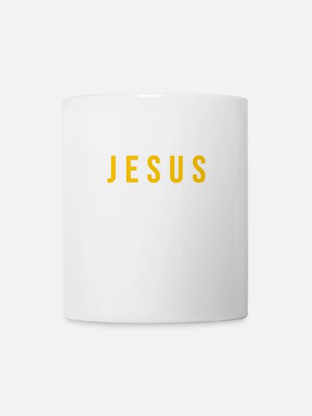 Jesus Christus - modern - gelb - Tasse - Weiß