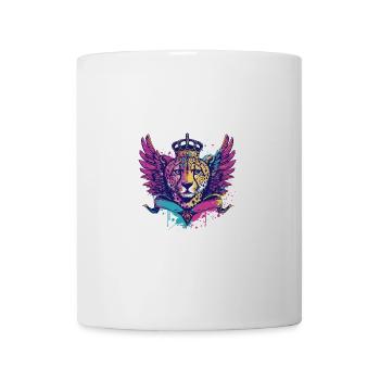 Guépard Armoiries Portrait Coloré - Mug blanc - blanc - Devant