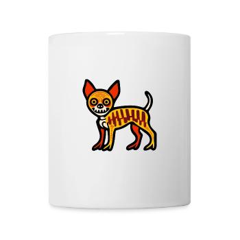 Chihuahua Hund Halloween Tier - Tasse - Weiß - Vorne