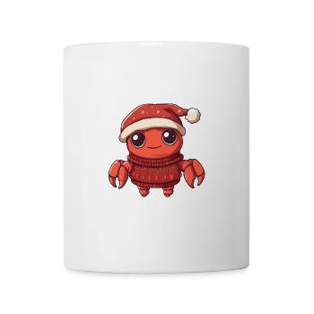Krebs Krabbe Weihnachten Comic - Tasse - Weiß - Vorne