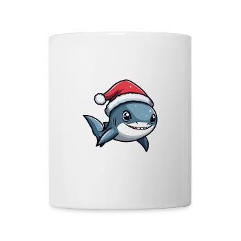 requin Noël mignon - Mug blanc - blanc - Devant