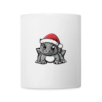 Dinosaure Stegosaurus Noël Mignon - Mug blanc - blanc - Devant
