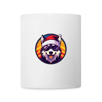 Samoyède Chien Noël Cool - Mug blanc - blanc - Devant