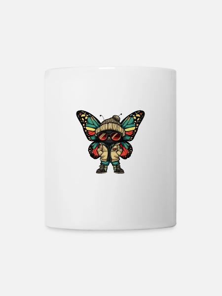 Schmetterling Winter - Tasse - Weiß