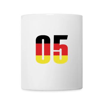 5 Zahl Deutschland Trikot - Tasse - Weiß - Vorne