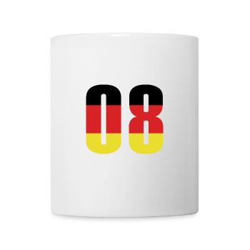 8 Zahl Deutschland Trikot - Tasse - Weiß - Vorne