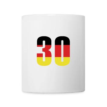 30 Zahl Deutschland Trikot - Tasse - Weiß - Vorne