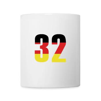 32 Zahl Deutschland Trikot - Tasse - Weiß - Vorne