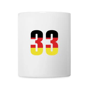 33 Zahl Deutschland Trikot - Tasse - Weiß - Vorne