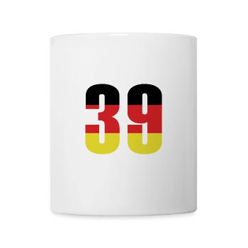 39 Zahl Deutschland Trikot - Tasse - Weiß - Vorne