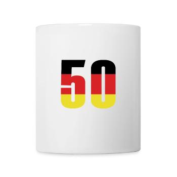 Maillot de l’Allemagne numéro 50 - Mug blanc - blanc - Devant