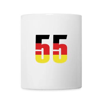 55 Zahl Deutschland Trikot - Tasse - Weiß - Vorne