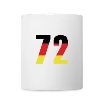 72 Zahl Deutschland Trikot - Tasse - Weiß - Vorne