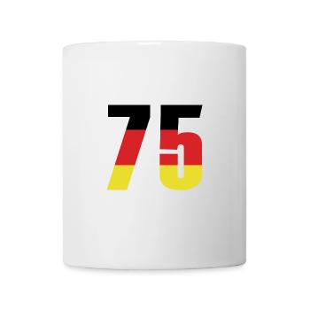75 Zahl Deutschland Trikot - Tasse - Weiß - Vorne
