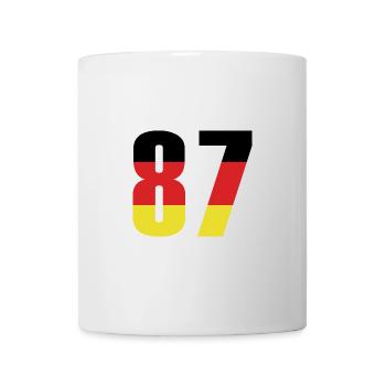 Maillot 87 Numéro Allemagne - Mug blanc - blanc - Devant