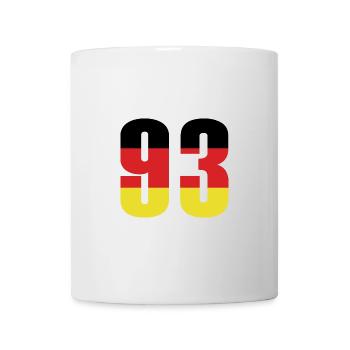 93 Zahl Deutschland Trikot - Tasse - Weiß - Vorne