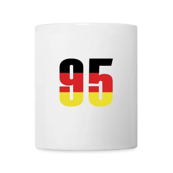 Maillot 95 Numéro Allemagne - Mug blanc - blanc - Devant