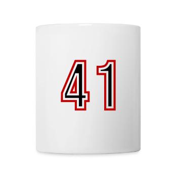 41 Zahl Jahre Trikot - Tasse - Weiß - Vorne