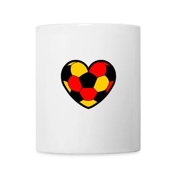Cooles Fußball Deutschland Herz Design - Tasse - Weiß - Vorne