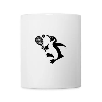 Penguin Tennis Tennis Player Silhouette - Mug - white - Front