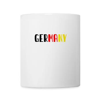 Drapeau de lettrage de football - Mug blanc - blanc - Devant