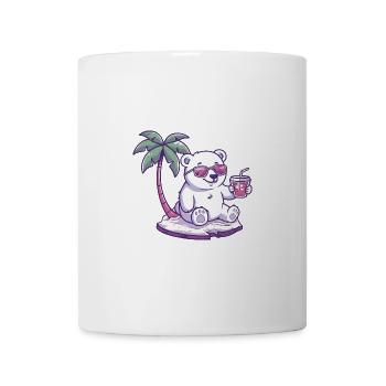 Eisbär Sommer Strand Comic - Tasse - Weiß - Vorne