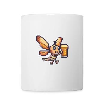 Libelle Bier Pixel - Tasse - Weiß - Vorne