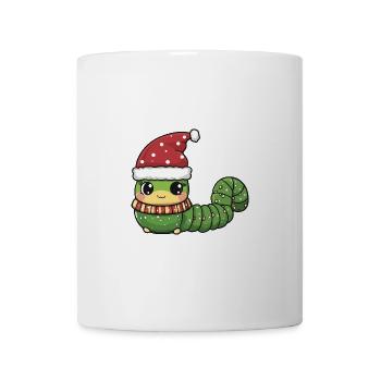 Wurm Weihnachten Comic - Tasse - Weiß - Vorne