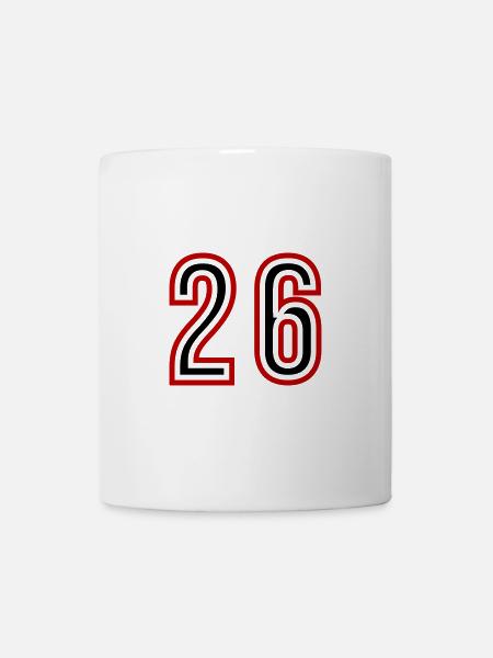 26 Number Years Jersey - Mug - white