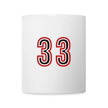 33 Zahl Jahre Trikot - Tasse - Weiß - Vorne