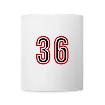 36 Number Years Jersey - Mug - white - Front