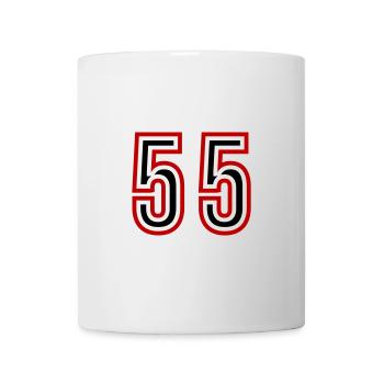 Maillot 55 Années Chiffres - Mug blanc - blanc - Devant