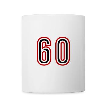 60 Number Years Jersey - Mug - white - Front