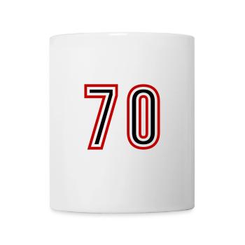 Justaucorps 70 Années-Nombre - Mug blanc - blanc - Devant