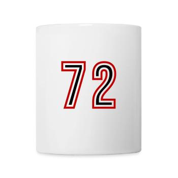 72 Number Years Jersey - Mug - white - Front