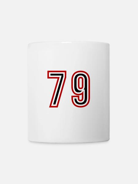 79 Nombre d’années Maillot - Mug blanc - blanc