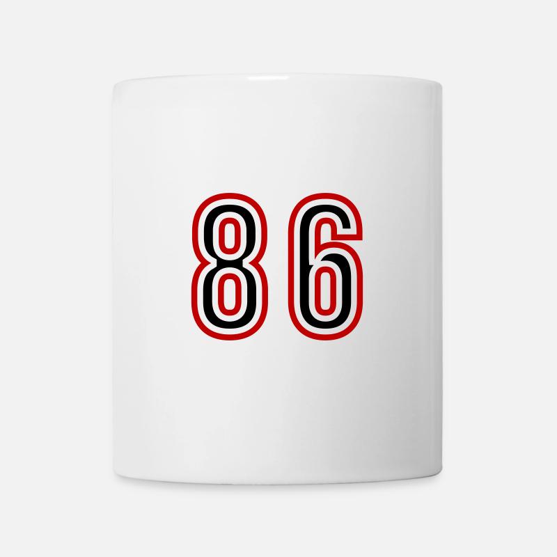 86 Nombre d’années Jersey - Mug blanc - blanc