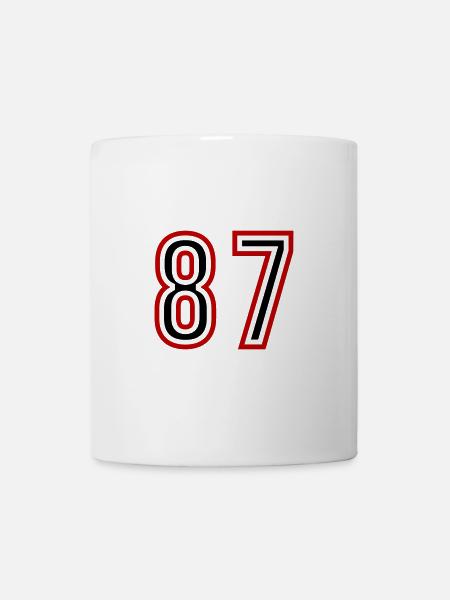 87 Nombre Années Justaucorps - Mug blanc - blanc