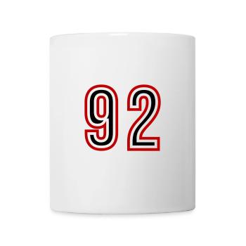 92 Number Years Jersey - Mug - white - Front