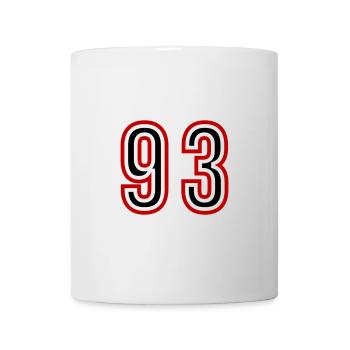 93 Number Years Jersey - Mug - white - Front