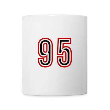 95 Number Years Jersey - Mug - white - Front