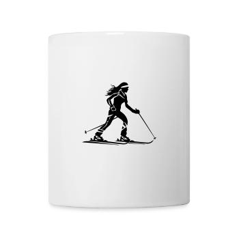Ski Ski Femme Silhouette - Mug blanc - blanc - Devant