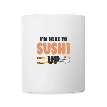 Amateur de cuisine japonaise, je suis ici pour faire des sushis - Mug blanc - blanc - Devant