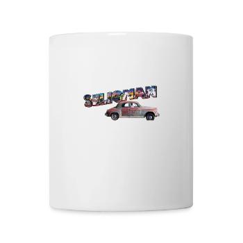 Old car in Seligman in Arizona, US Road 66 - Mug - white - Front