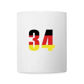 Maillot 34 Numéro Allemagne - Mug blanc - blanc - Devant