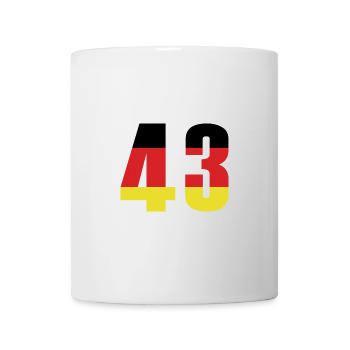 43 Zahl Deutschland Trikot - Tasse - Weiß - Vorne