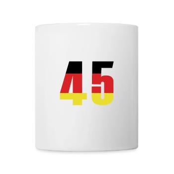 45 Zahl Deutschland Trikot - Tasse - Weiß - Vorne