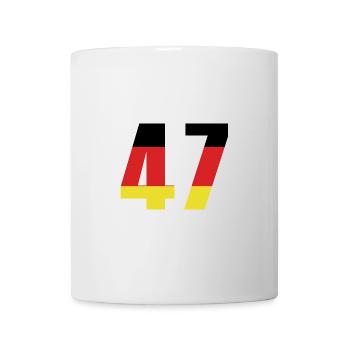 47 Zahl Deutschland Trikot - Tasse - Weiß - Vorne