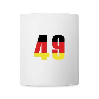49 Zahl Deutschland Trikot - Tasse - Weiß - Vorne