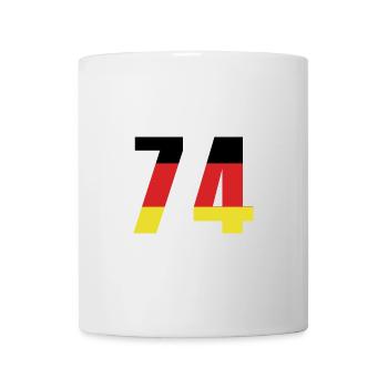 74 Numéro Allemagne Maillot - Mug blanc - blanc - Devant